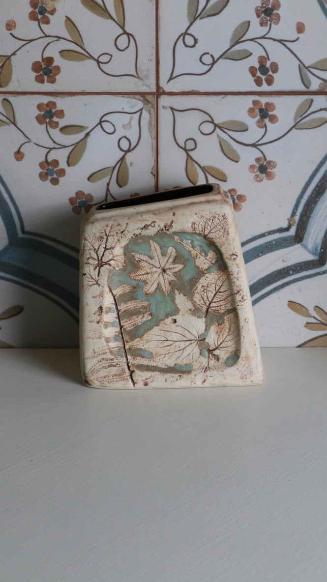 Vintage Tenmoku Pottery Vase - Malaysia Handicraft, 1990s