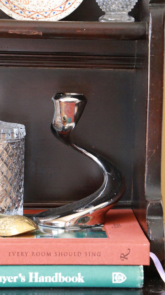 Robert Welch Stainless-Steel Twist Candlestick