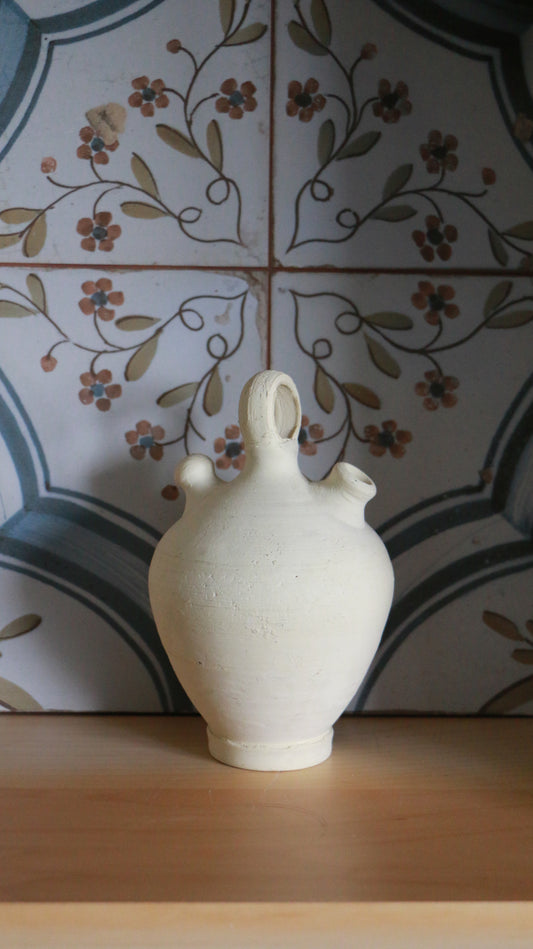 Vintage Spanish Botijo Clay Water Jug – Mid-Century