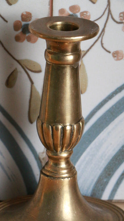 Vintage Solid Brass Candlestick Holder