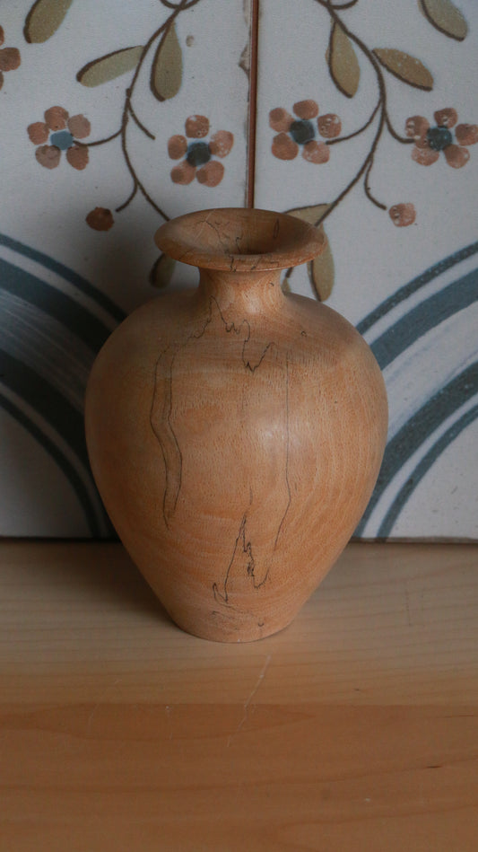 Hand-Turned Spalted Beech Bud Vase