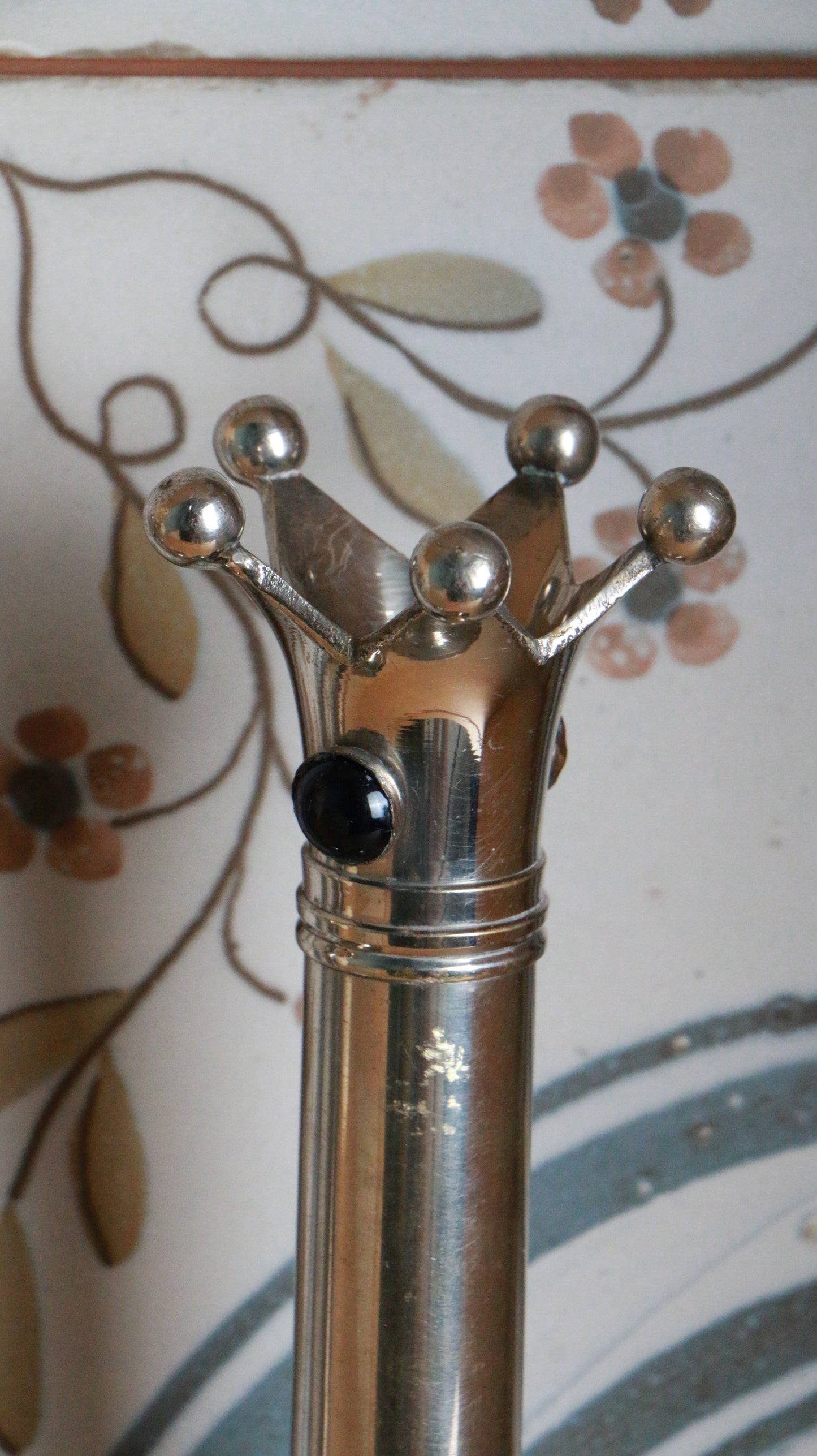 Vintage Silver Crown Candlestick Holders – Pair