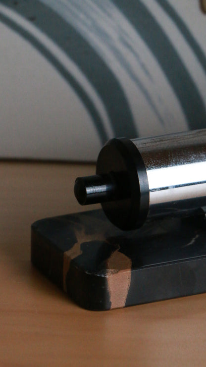 Vintage French Perpetual Desk Calendar with Marbled Base