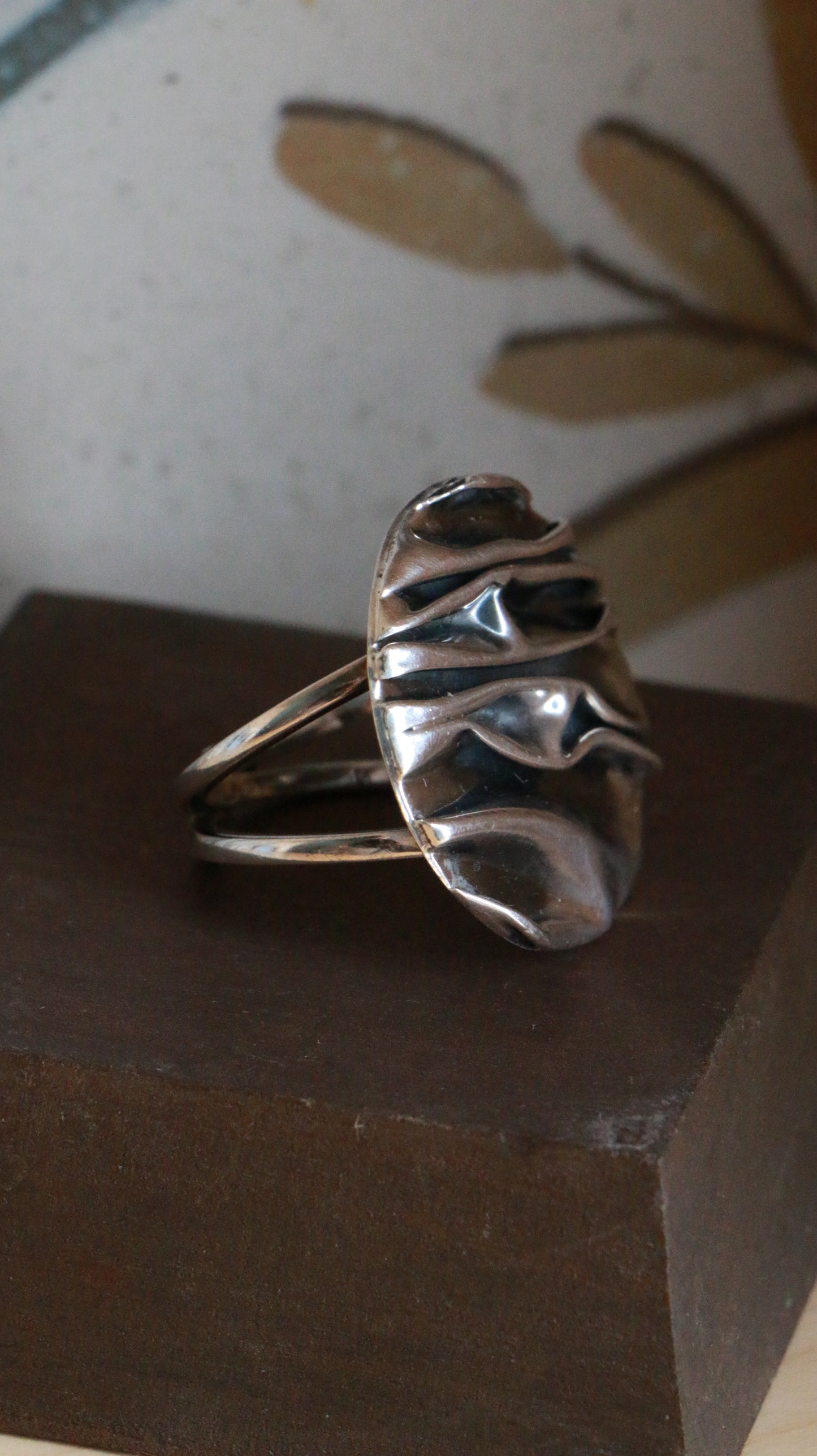 Vintage Sculptural Sterling Silver Statement Ring