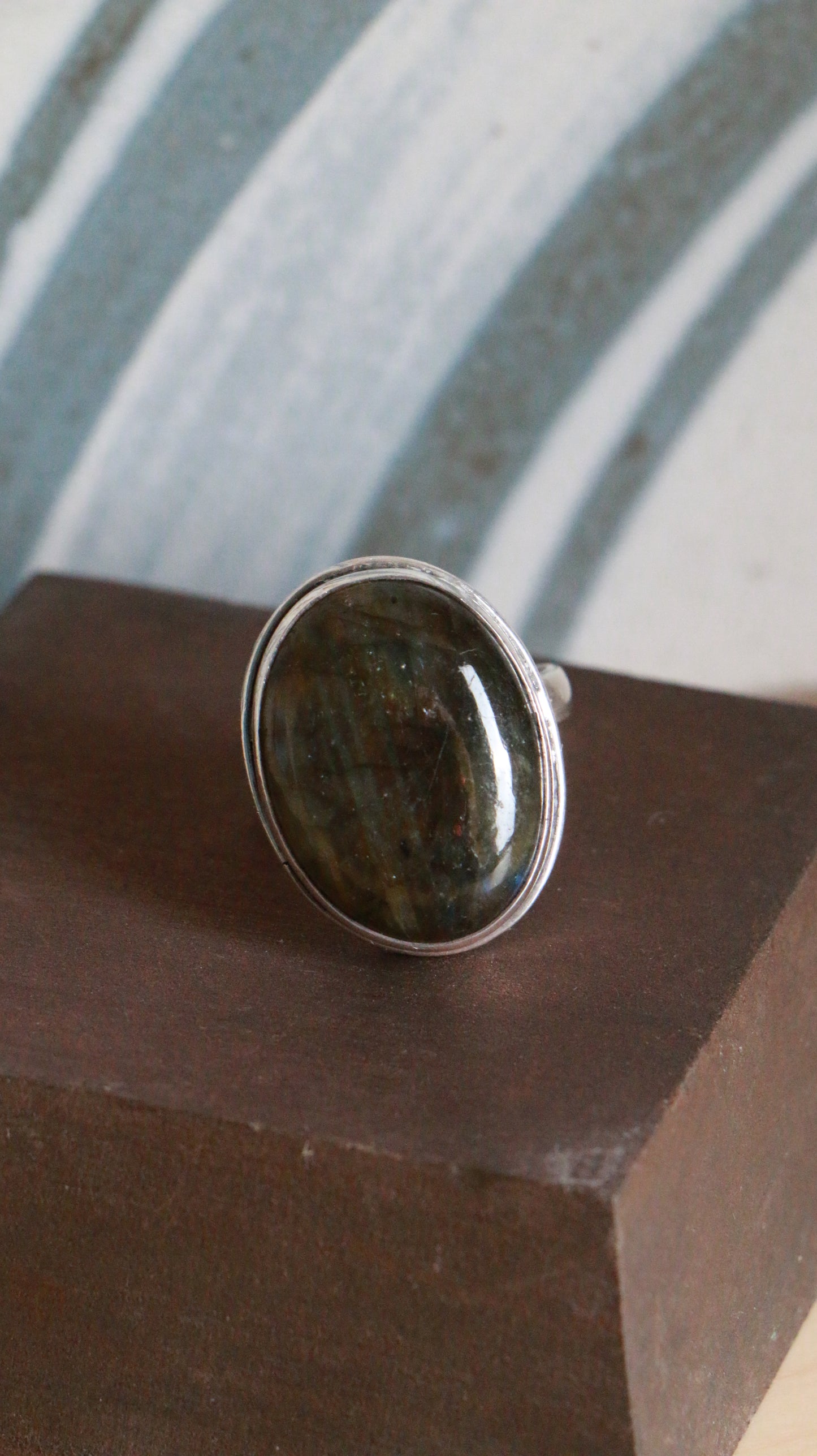 Vintage Sterling Silver Labradorite Ring