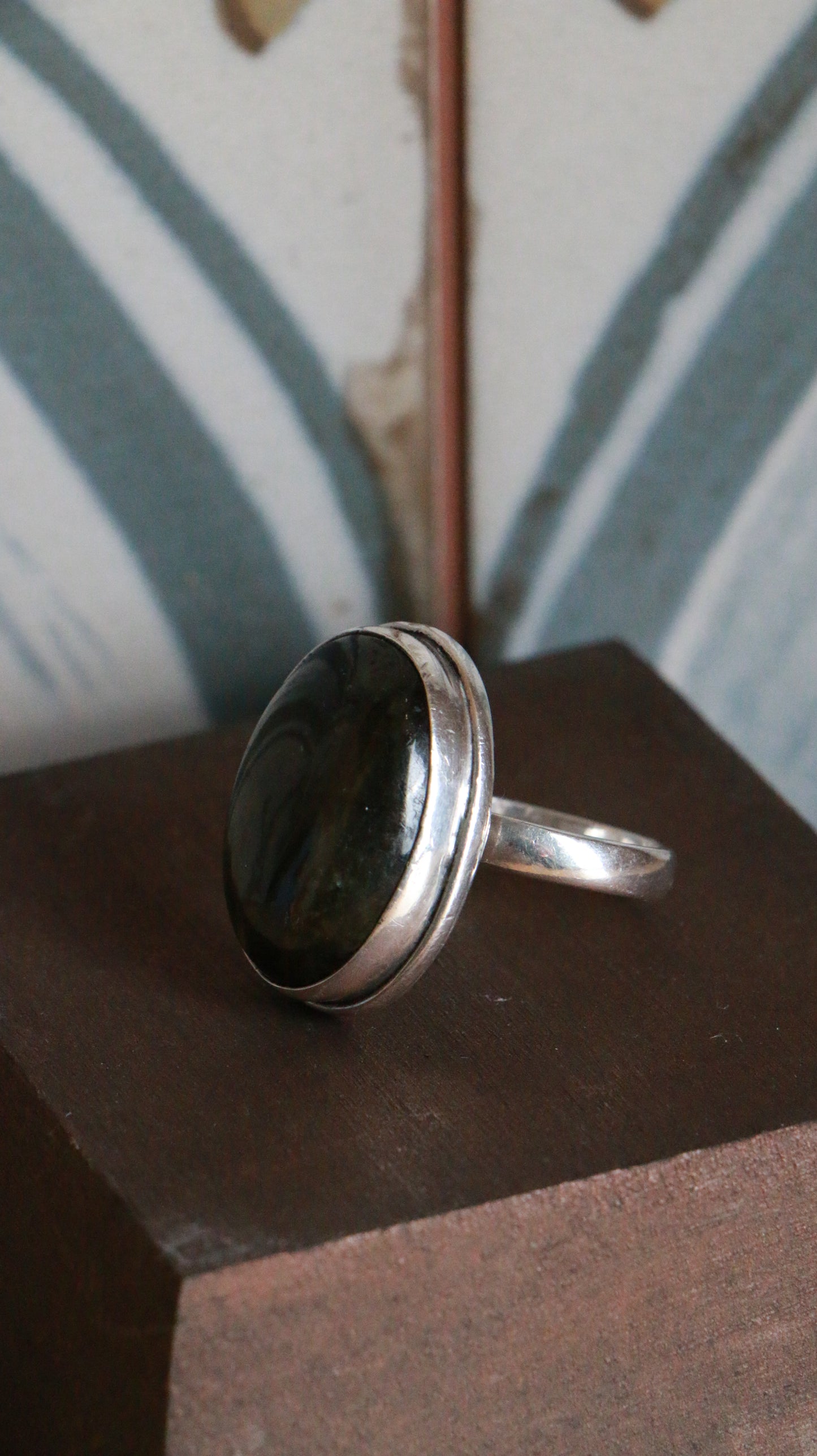 Vintage Sterling Silver Labradorite Ring