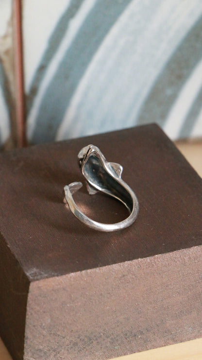 Vintage Sterling Silver Dolphin Wrap Ring
