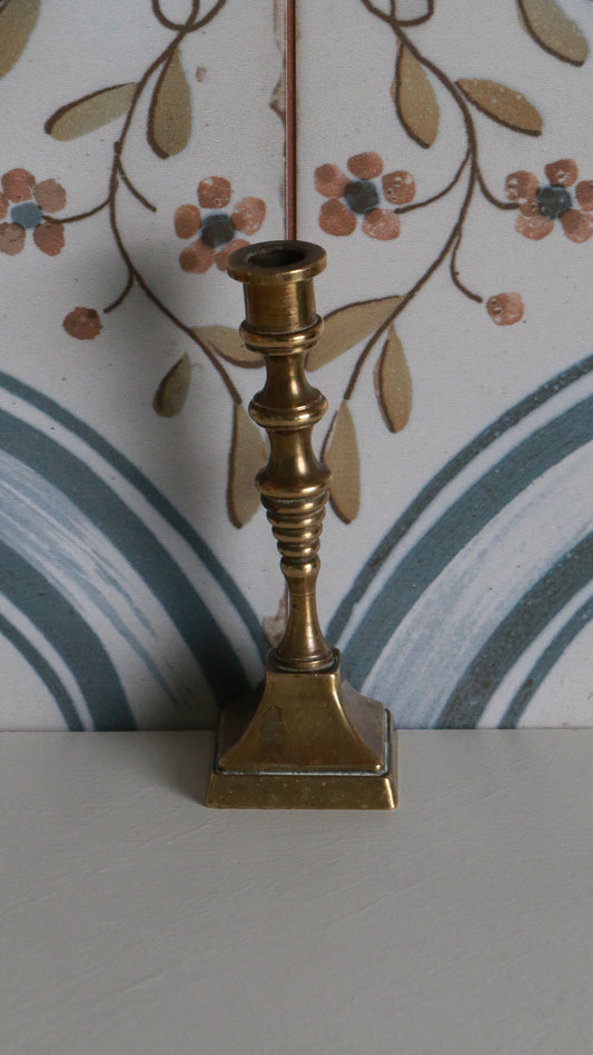 Vintage Petite Brass Candlestick Holder