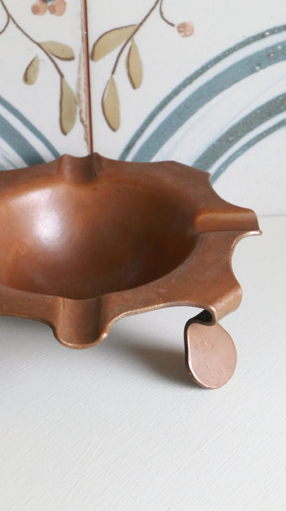 MARRAKESH EDIT - Vintage Mid-Century Sculptural Copper Ashtray