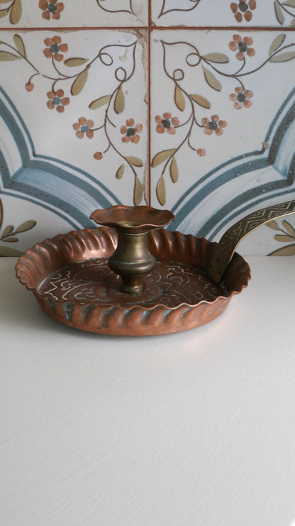 MARRAKESH EDIT - Antique Arts & Crafts Copper and Brass Candleholder – Circa 1900