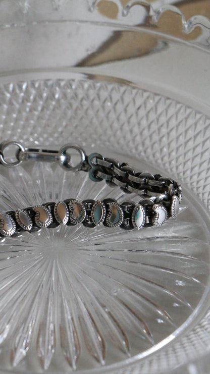 MARRAKESH EDIT - Vintage Signed RA Rajasthan Traditional Indian Sterling Silver Bracelet
