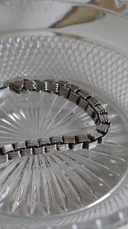 MARRAKESH EDIT - Vintage Italy 925 Sterling Silver Venetian Blinds Bracelet