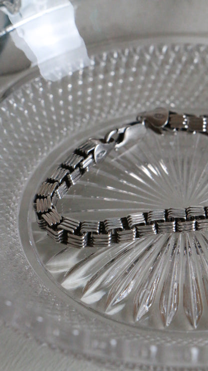MARRAKESH EDIT - Vintage Italy 925 Sterling Silver Venetian Blinds Bracelet